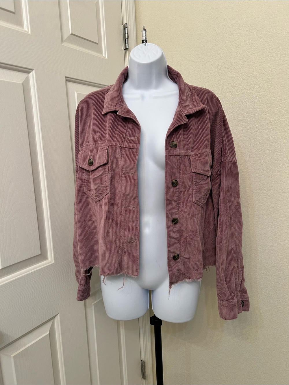 NWT American Eagle Outfitters Mauve Corduroy Button-Up Jacket